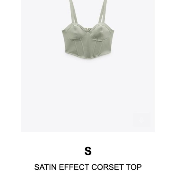 Zara Satin Effect Corset Top - Picture 6 of 6